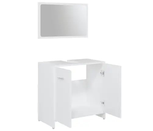 3-Daļīgs Vannasistabas Mēbeļu Komplekts, Balts, Skaidu Plāksne Vidaxl 3-Daļīgs Vannasistabas Mēbeļu Komplekts, Balts, Skaidu Plāksne Vidaxl