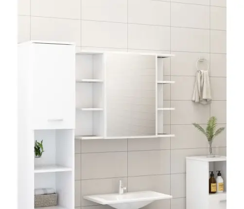 Vonios Kambario Baldų Komplektas, 3 Dalių, Baltas, Mediena