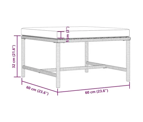 4-Daļīgs Dārza Dīvāna Komplekts Ar Matračiem, Pe Rotangpalma Vidaxl