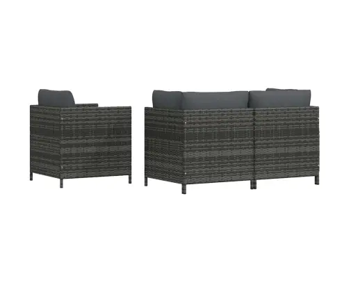 4-Daļīgs Dārza Dīvāna Komplekts Ar Matračiem, Pe Rotangpalma Vidaxl