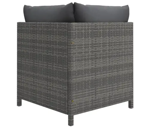 3-Daļīgs Dārza Atpūtas Mēbeļu Komplekts, Pelēka Pe Rotangpalma Vidaxl