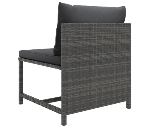 3-Daļīgs Dārza Atpūtas Mēbeļu Komplekts, Pelēka Pe Rotangpalma Vidaxl