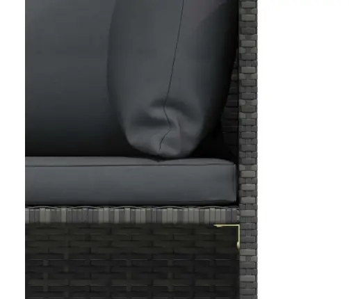 2-Osaline Aiamööblikomplekt Istmepatjadega, Polürotang, Hall