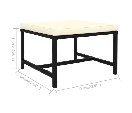 3-Daļīgs Dārza Dīvānu Komplekts Ar Matračiem, Pe Rotangpalma Vidaxl