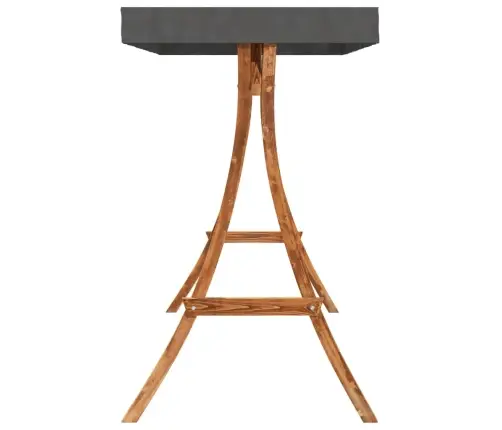 Sūpynių Rėmas Su Antracito Spalvos Stogeliu, Mediena