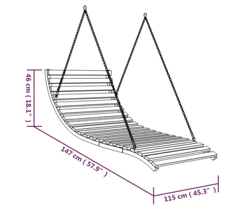 Supamas Gultas, 115X147X46cm Tikmedžio Apdaila Dengta Mediena
