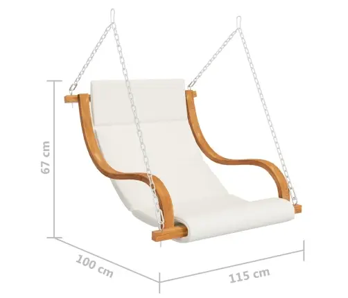 Šūpuļkrēsls Bez Šūpoļu Rāmja Ar Matraci, Liekts Koks Vidaxl