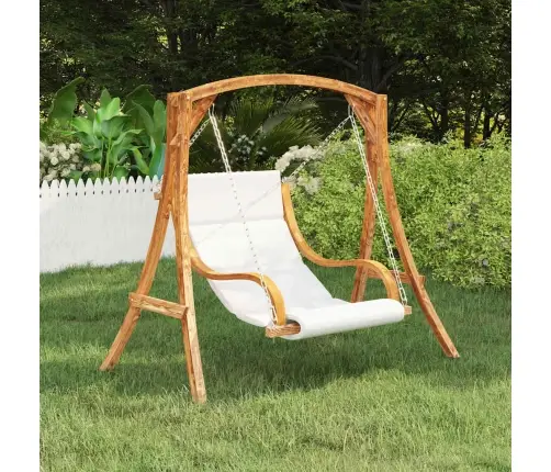 Šūpuļkrēsls Bez Šūpoļu Rāmja Ar Matraci, Liekts Koks Vidaxl