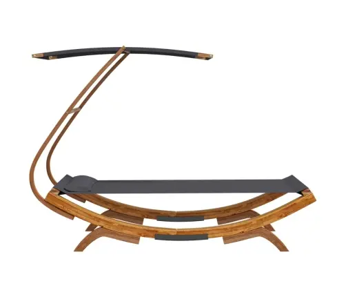 Katusega Lamamistool, 100X190X134 Cm Painutatud Puit Antratsiit
