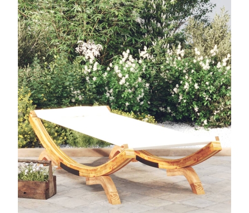 Lauko Poilsio Gultas, Kreminis, 100X188,5X44cm Mediena