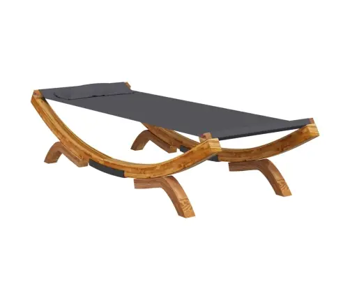 Āra Gulta, 100X188,5X44 Cm, Liekts Masīvkoks, Antracītpelēka Vidaxl