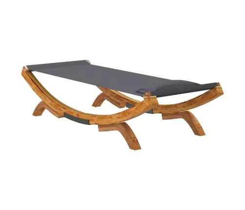 Āra Gulta, 100X188,5X44 Cm, Liekts Masīvkoks, Antracītpelēka Vidaxl