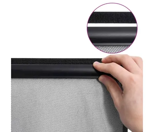 Kukaiņu Siets Durvīm, Melns, 100X220 Cm, Poliesters Vidaxl