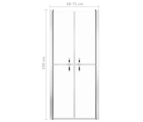 Dušinurga Uks, Läbipaistev, Esg, 71 X 190 Cm