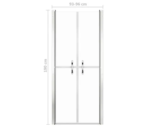 Dušas Durvis, 96X190 Cm, Esg, Caurspīdīgas Vidaxl