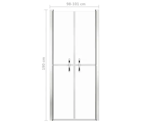 Dušas Durvis, 101X190 Cm, Esg, Caurspīdīgas Vidaxl