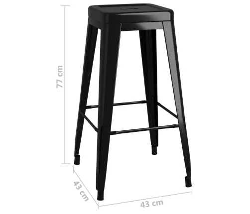 7-Daļīgs Bāra Mēbeļu Komplekts, Melns Vidaxl