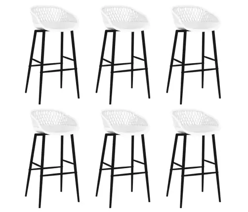 7-Daļīgs Bāra Mēbeļu Komplekts, Melns Ar Baltu Vidaxl