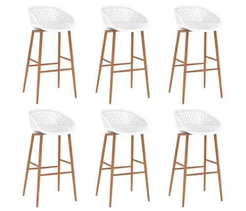 7-Daļīgs Bāra Mēbeļu Komplekts, Melns Ar Baltu Vidaxl