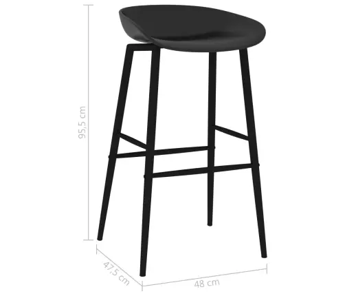 7-Daļīgs Bāra Mēbeļu Komplekts, Melns Vidaxl
