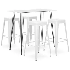 5-Osaline Baarikomplekt, Kangas, Valge