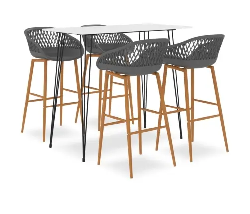 5-Osaline Baarikomplekt, Valge Ja Hall