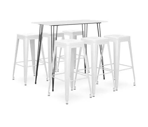 7-Osaline Baarikomplekt, Kangas, Valge