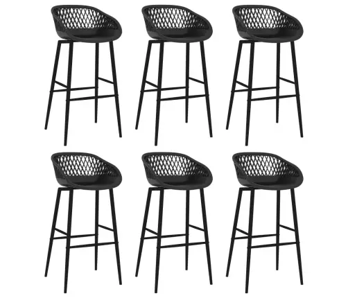 7-Daļīgs Bāra Mēbeļu Komplekts, Melns Ar Baltu Vidaxl