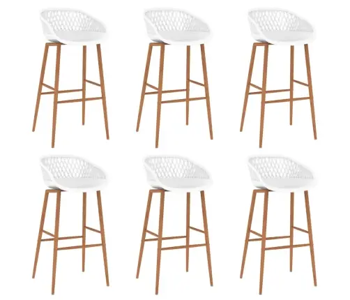 7-Daļīgs Bāra Mēbeļu Komplekts, Balts Vidaxl