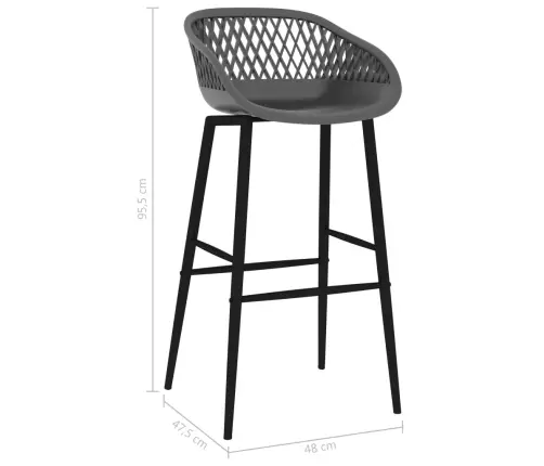 Baro Baldų Komplektas, 7 Dalių, Baltos Ir Pilkos Spalvos