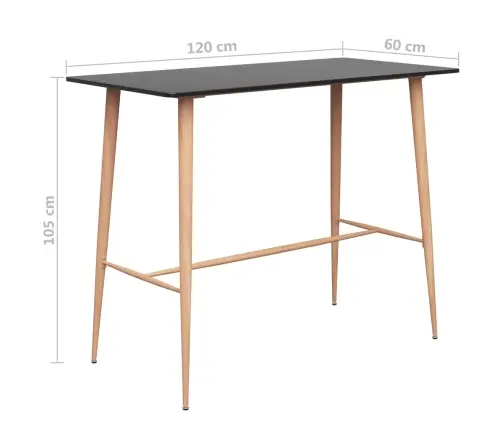 5-Osaline Baarikomplekt, Kangas, Must