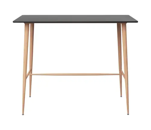 Baro Baldų Komplektas, 7 Dalių, Juodos Spalvos