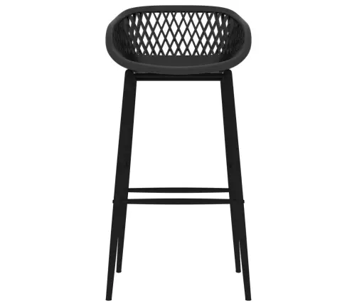 Baro Baldų Komplektas, 7 Dalių, Juodos Spalvos