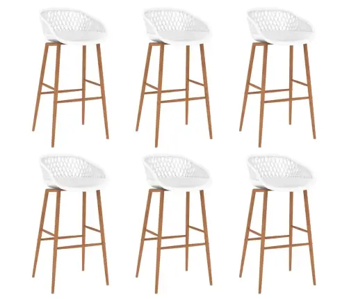 7-Osaline Baarimööbli Komplekt, Must Ja Valge