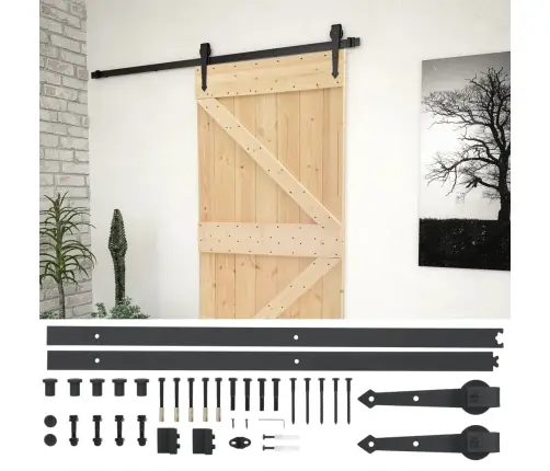 Liuguks Tarvikutega 90 X 210 cm Männipuit