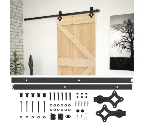 Liuguks Tarvikutega 100 X 210 cm Männipuit