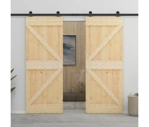 Liuguks Tarvikutega 100 X 210 cm Männipuit