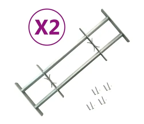 Regulējamas Logu Drošības Restes, 2 Gab., 700-1050 Mm Vidaxl