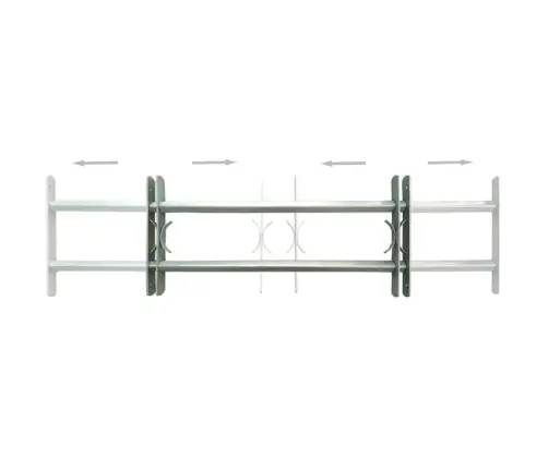 Regulējamas Logu Drošības Restes, 2 Gab., 1000-1500 Mm Vidaxl