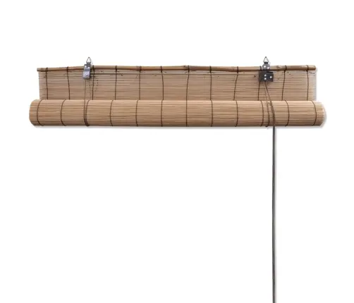 Roletai, 2Vnt., Rudos Spalvos, 80X160cm Bambukas