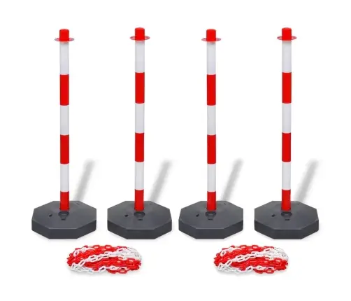 4 Stabiņu Komplekts Ar 2 Plastmasas Ķēdēm Vidaxl