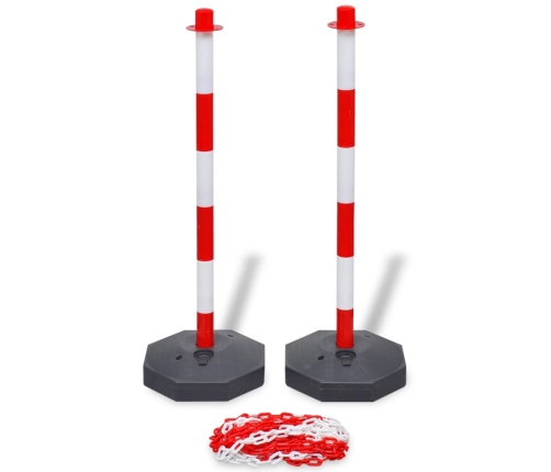 4 Stabiņu Komplekts Ar 2 Plastmasas Ķēdēm Vidaxl