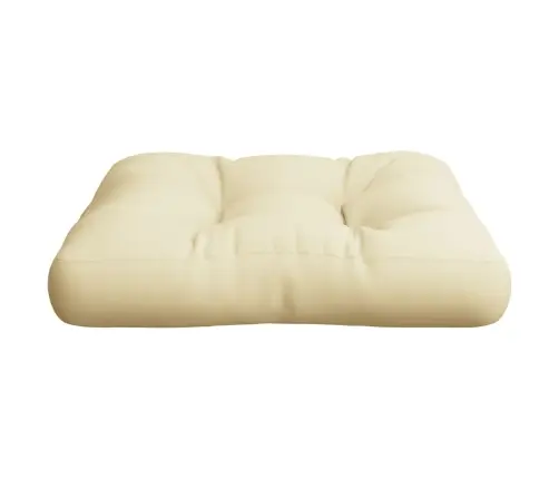 Palešu Spilvens, 60X60X12 Cm, Audums, Krēmkrāsas Vidaxl