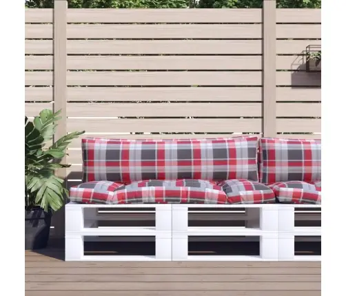 Palešu Matrači, 2 Gab., Sarkans Četrstūru Raksts Vidaxl