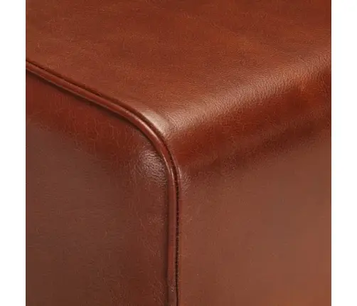 Vingrošanas Buks, 58 Cm, Brūna Dabīgā Āda, Mango Masīvkoks Vidaxl