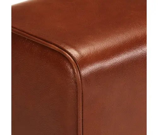 Vingrošanas Buks, 38 Cm, Brūna Dabīgā Āda, Mango Masīvkoks Vidaxl