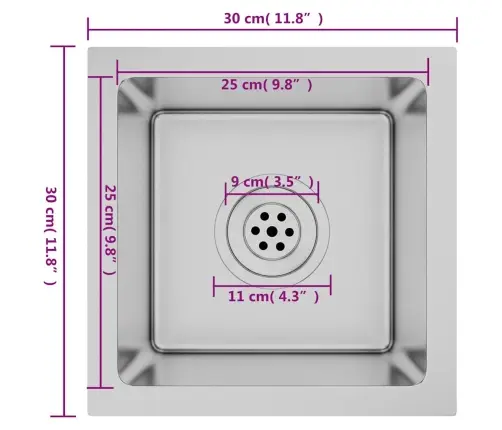 Virtuves Izlietne, Nerūsējošs Tērauds Vidaxl