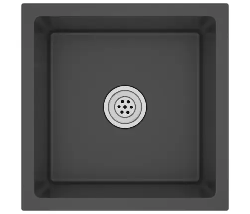 Virtuves Izlietne, Nerūsējošs Tērauds, Melna Vidaxl