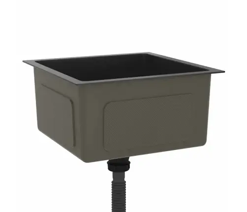 Virtuves Izlietne, Nerūsējošs Tērauds, Melna Vidaxl