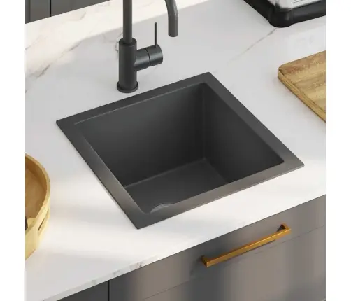 Virtuves Izlietne, Nerūsējošs Tērauds, Melna Vidaxl